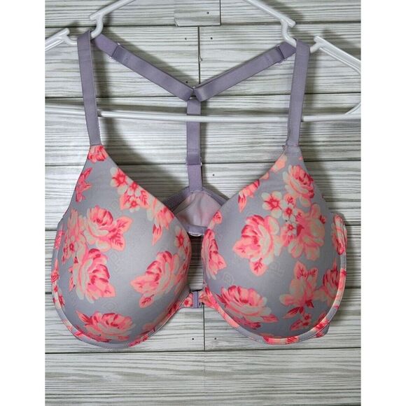 Victorias Secret‎ PINK Lavender Everywhere Lightly  Lined Push Up Bra "36C" READ - Picture 1 of 8